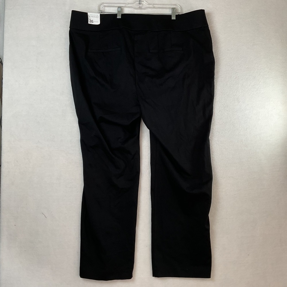 Lane Bryant Women 26L Black Straight Leg Pull On Ponte Knit Dress Pants Tall NWT - Picture 2 of 14